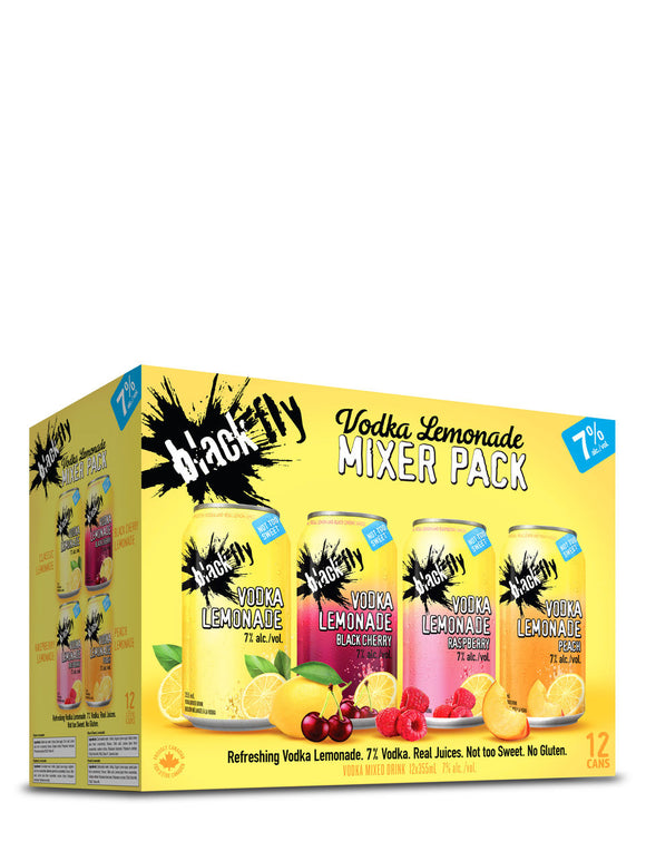 BLACK FLY VODKA LEMONADE MIXER 12 CANS