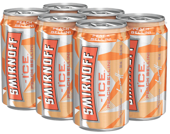 SMIRNOFF ICE PEACH BELLINI 6CN
