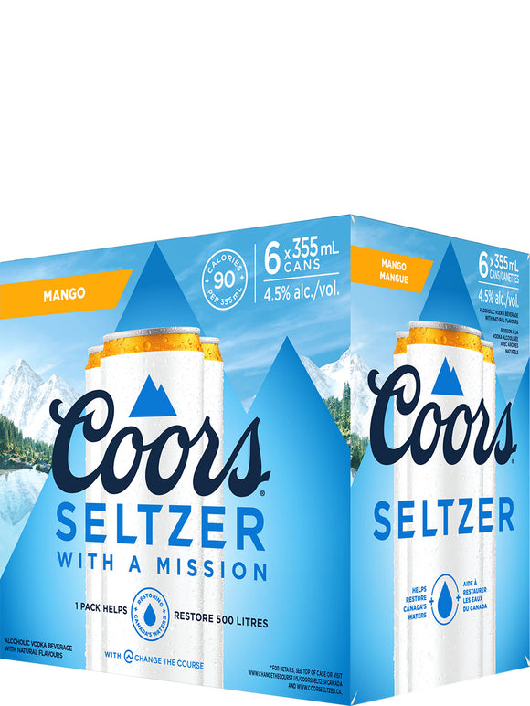 COORS SELTZER MANGO 6 CANS