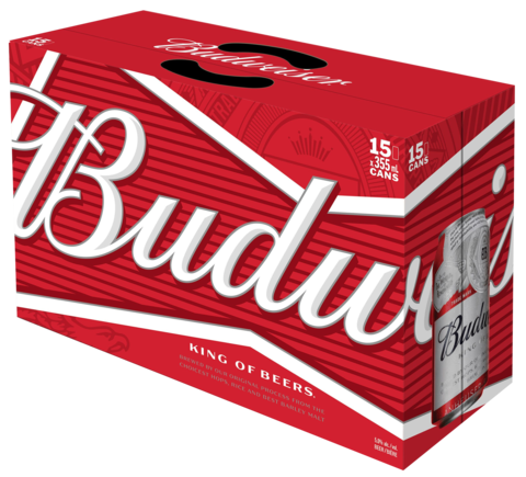 Budweiser 15 Can Ctn 355ML