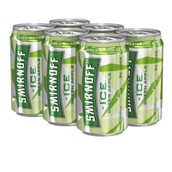 SMIRNOFF ICE GREEN APPLE 6 CAN