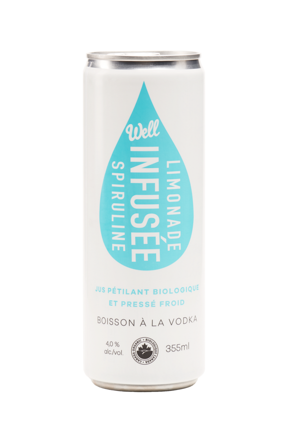 WELL JUICE VODKA LEMONADE SPIRULINA SINGLE CAN 355 ML